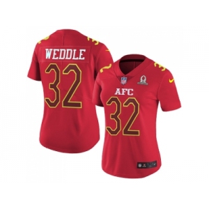 Women's Nike Baltimore Ravens #32 Eric Weddle Red Stitched NFL Limited AFC 2017 Pro Bowl Jersey