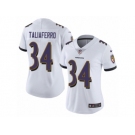 Women's Nike Baltimore Ravens #34 Lorenzo Taliaferro Vapor Untouchable Limited White NFL Jersey