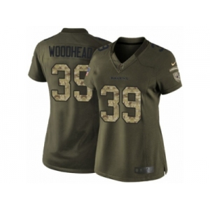 Women's Nike Baltimore Ravens #39 Danny Woodhead Limited Green Salute to Service NFL Jersey