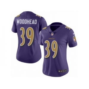 Women's Nike Baltimore Ravens #39 Danny Woodhead Limited Purple Rush NFL Jersey