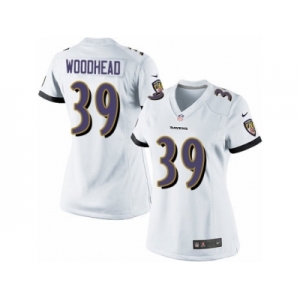 Women's Nike Baltimore Ravens #39 Danny Woodhead Limited White NFL Jersey