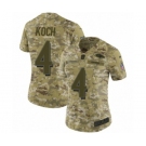 Women's Nike Baltimore Ravens #4 Sam Koch Limited Camo 2018 Salute to Service NFL Jersey