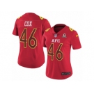 Women's Nike Baltimore Ravens #46 Morgan Cox Limited Red 2017 Pro Bowl NFL Jersey