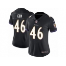 Women's Nike Baltimore Ravens #46 Morgan Cox Vapor Untouchable Limited Black Alternate NFL Jersey