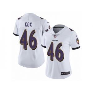 Women's Nike Baltimore Ravens #46 Morgan Cox Vapor Untouchable Limited White NFL Jersey