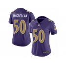 Women's Nike Baltimore Ravens #50 Albert McClellan Limited Purple Rush NFL Jersey