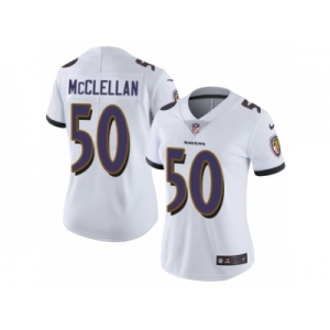 Women's Nike Baltimore Ravens #50 Albert McClellan Vapor Untouchable Limited White NFL Jersey