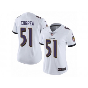 Women's Nike Baltimore Ravens #51 Kamalei Correa Vapor Untouchable Limited White NFL Jersey