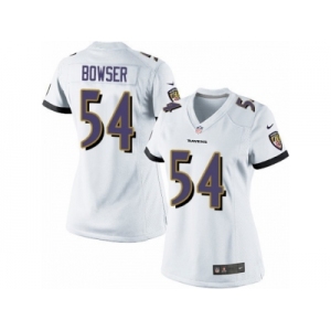 Women's Nike Baltimore Ravens #54 Tyus Bowser Limited White NFL Jersey