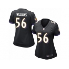 Women's Nike Baltimore Ravens #56 Tim Williams Limited Black Alternate NFL Jersey