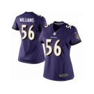 Women's Nike Baltimore Ravens #56 Tim Williams Limited Purple Team Color NFL Jersey