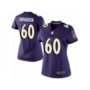 Women's Nike Baltimore Ravens #60 Nico Siragusa Limited Purple Team Color NFL Jersey