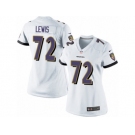 Women's Nike Baltimore Ravens #72 Alex Lewis Limited White NFL Jersey