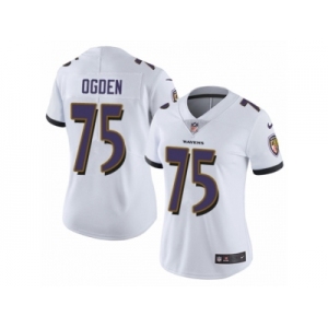 Women's Nike Baltimore Ravens #75 Jonathan Ogden Vapor Untouchable Limited White NFL Jersey