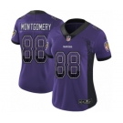 Women's Nike Baltimore Ravens #88 Ty Montgomery Limited Purple Rush Drift Fashion NFL Jersey