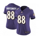 Women's Nike Baltimore Ravens #88 Ty Montgomery Purple Team Color Vapor Untouchable Limited Player NFL Jersey