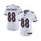 Women's Nike Baltimore Ravens #88 Ty Montgomery White Vapor Untouchable Limited Player NFL Jersey