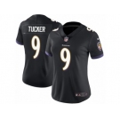 Women's Nike Baltimore Ravens #9 Justin Tucker Vapor Untouchable Limited Black Alternate NFL Jersey