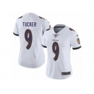 Women's Nike Baltimore Ravens #9 Justin Tucker Vapor Untouchable Limited White NFL Jersey