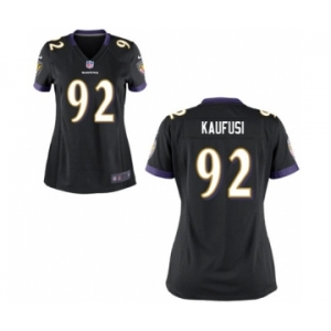 Women's Nike Baltimore Ravens #92 Bronson Kaufusi Black Alternate NFL Jersey