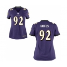 Women's Nike Baltimore Ravens #92 Bronson Kaufusi Purple Team Color NFL Jersey