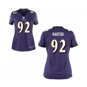 Women's Nike Baltimore Ravens #92 Bronson Kaufusi Purple Team Color NFL Jersey