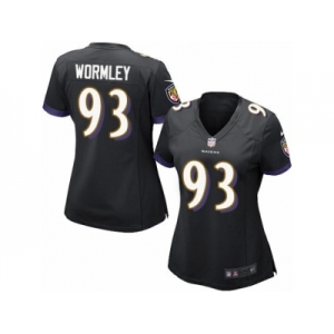 Women's Nike Baltimore Ravens #93 Chris Wormley Limited Black Alternate NFL Jersey