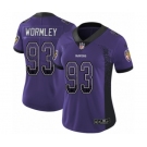 Women's Nike Baltimore Ravens #93 Chris Wormley Limited Purple Rush Drift Fashion NFL Jersey