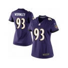 Women's Nike Baltimore Ravens #93 Chris Wormley Limited Purple Team Color NFL Jersey