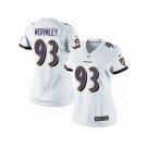 Women's Nike Baltimore Ravens #93 Chris Wormley Limited White NFL Jersey