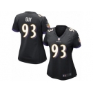 Women's Nike Baltimore Ravens #93 Lawrence Guy Limited Black Alternate NFL Jersey