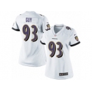 Women's Nike Baltimore Ravens #93 Lawrence Guy Limited White NFL Jersey