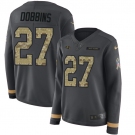 Women's  Nike Ravens #27 J.K. Dobbins Anthracite Salute to Service  Stitched NFL Limited Therma Long Sleeve Jersey