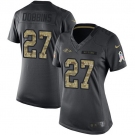 Women's Nike Ravens #27 J.K. Dobbins Black Stitched NFL Limited 2016 Salute to Service Jersey