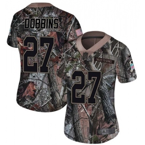 Women's Nike Ravens #27 J.K. Dobbins Camo Stitched NFL Limited Rush Realtree Jersey