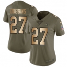 Women's Nike Ravens #27 J.K. Dobbins Olive Gold Stitched NFL Limited 2017 Salute To Service Jersey