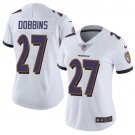 Women's Nike Ravens #27 J.K. Dobbins White Stitched NFL Vapor Untouchable Limited Jersey