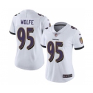 Women's Ravens #95 Derek Wolfe White Stitched Football Vapor Untouchable Limited Jersey