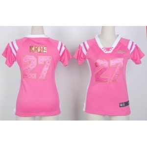 nike women jerseys baltimore ravens #27 ray rice pink[fashion Rhinestone sequins]