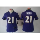 nike women nfl jerseys baltimore ravens #21 webb purple[nike limited]