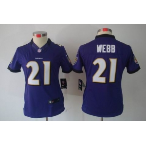 nike women nfl jerseys baltimore ravens #21 webb purple[nike limited]
