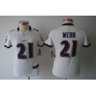 nike women nfl jerseys baltimore ravens #21 webb white[nike limited]