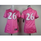 nike women nfl jerseys baltimore ravens #26 elam pink[2012 nike love] [elam]