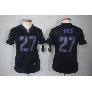 nike women nfl jerseys baltimore ravens #27 ray rice black[nike impact limited]