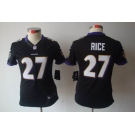 nike women nfl jerseys baltimore ravens #27 ray rice black[nike limited]