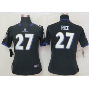 nike women nfl jerseys baltimore ravens #27 ray rice black[nike]