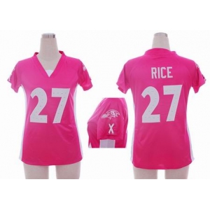 nike women nfl jerseys baltimore ravens #27 ray rice pink[draft him ii top]