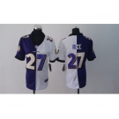 nike women nfl jerseys baltimore ravens #27 ray rice purple-white[nike split]