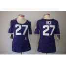 nike women nfl jerseys baltimore ravens #27 ray rice purple[breast cancer awareness]