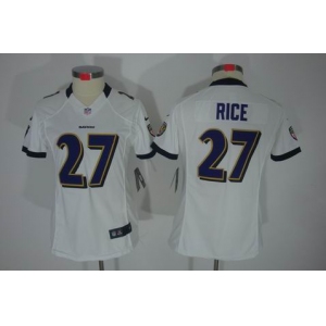 nike women nfl jerseys baltimore ravens #27 ray rice white[nike limited]